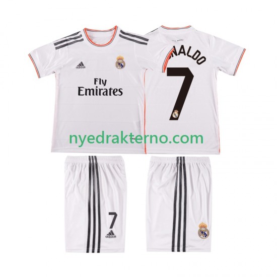 Real Madrid Fotballdrakt Cristiano Ronaldo 7 2013 2014 Retro Barn Hjemmedraktsett Kortermet