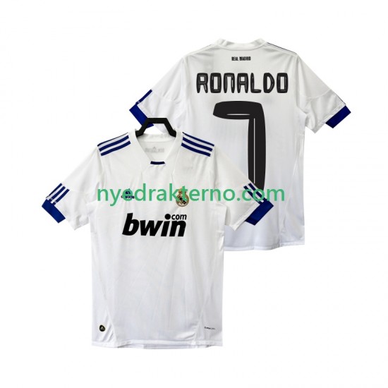 Real Madrid Fotballdrakt Cristiano Ronaldo 7 Retro Herre Hjemmedraktsett 2011 2010 Kortermet