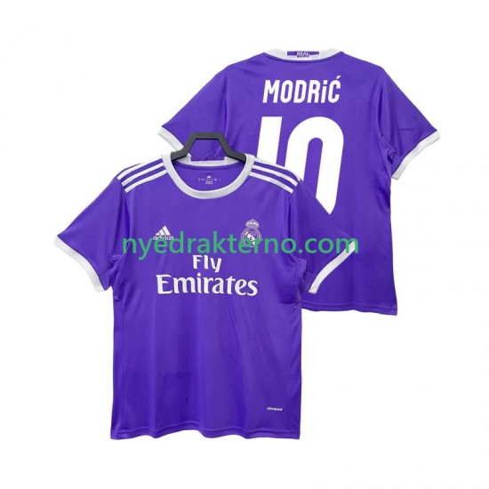 Real Madrid Fotballdrakt Modrić LUCA 10 2016 2017 Retro Herre Bortedraktsett Kortermet