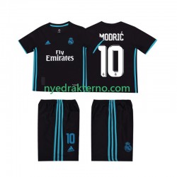 Real Madrid Fotballdrakt Modrić 10 2017 2018 Retro Barn Bortedraktsett Kortermet