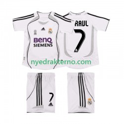 Real Madrid Fotballdrakt RAUL 7 2007 Retro Barn Hjemmedraktsett 2006 Kortermet