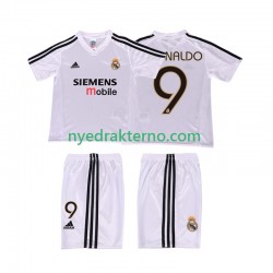 Real Madrid Fotballdrakt RONALDO 9 20025 Retro Barn Hjemmedraktsett 2004 Kortermet
