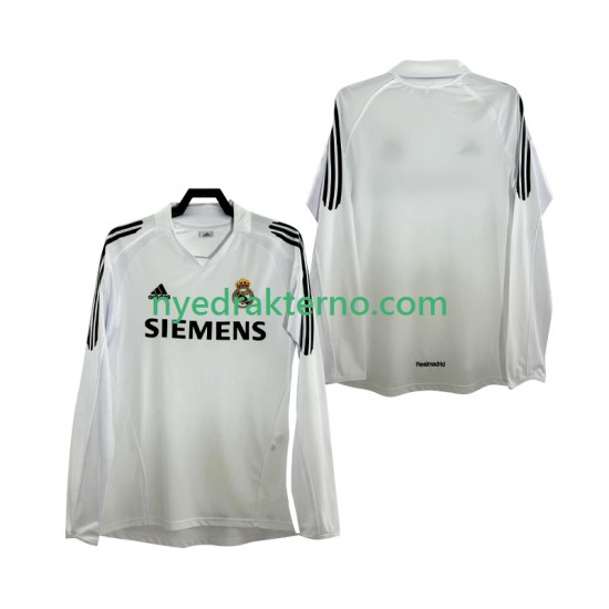 Real Madrid Fotballdrakt 2005 Retro Herre Hjemmedraktsett 2006 Langermet