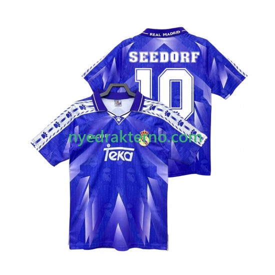 Real Madrid Fotballdrakt SEEDORF 10 1996 1997 Retro Herre Bortedraktsett Kortermet