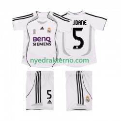 Real Madrid Fotballdrakt ZIDANE 5 2007 Retro Barn Hjemmedraktsett 2006 Kortermet