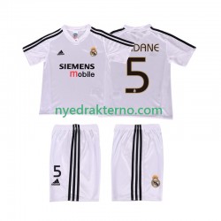 Real Madrid Fotballdrakt ZIDANE 5 20025 Retro Barn Hjemmedraktsett 2004 Kortermet