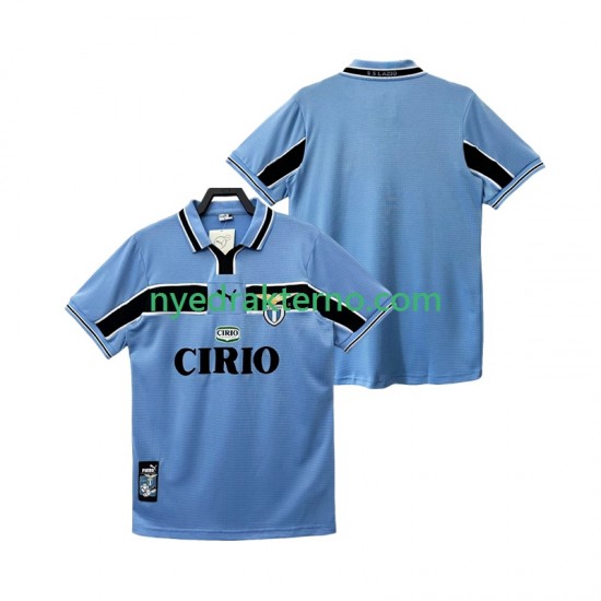 SS Lazio Fotballdrakt 1998 Retro Herre Hjemmedraktsett 1999 Kortermet