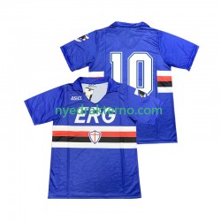 Sampdoria Fotballdrakt 10 1990 1991 Retro Herre Hjemmedraktsett Kortermet