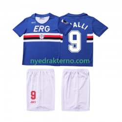 Sampdoria Fotballdrakt VIALLI 9 1990 1991 Retro Barn Hjemmedraktsett Kortermet