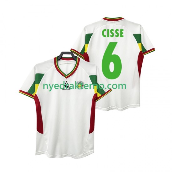 Senegal Fotballdrakt CISSE 6 2002 Retro Herre Hjemmedraktsett Kortermet