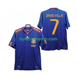 Spania Fotballdrakt DAVID VILLA 7 Retro Herre Bortedraktsett 2010 Kortermet