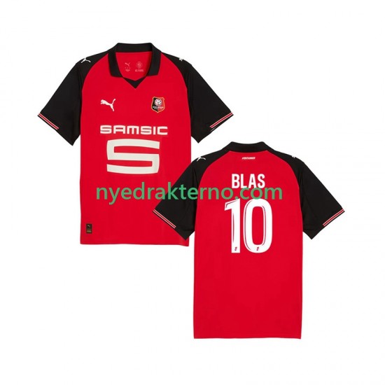 Stade Rennais Fotballdrakt Ludovic Blas 10 Herre Hjemmedraktsett 2025-2026 Kortermet