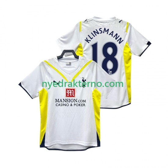 Tottenham Hotspur Fotballdrakt KLINSMANN 18 2009 Retro Herre Hjemmedraktsett 2010 Kortermet