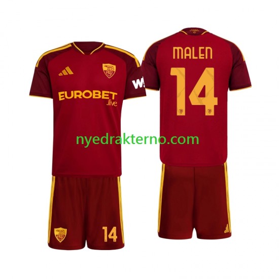 AS Roma Fotballdrakt Donyell Malen 14 Barn Hjemmedraktsett 2026-2027 Kortermet