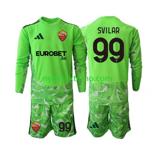AS Roma Fotballdrakt Mile Svilar 99 Keeper Barn Hjemmedraktsett 2026-2027 Langermet