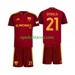 AS Roma Fotballdrakt Paulo Dybala 21 Barn Hjemmedraktsett 2026-2027 Kortermet