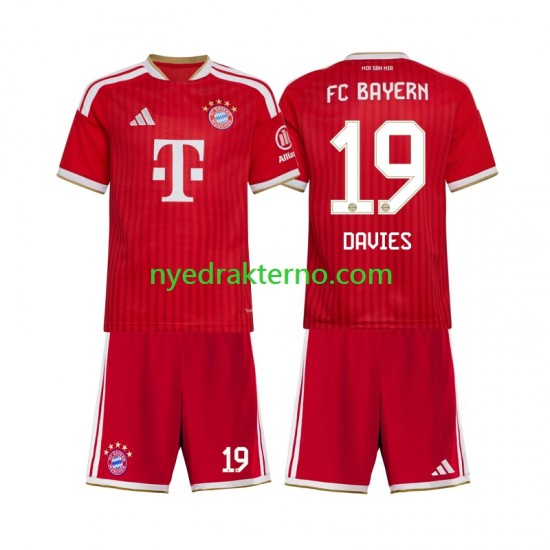 FC Bayern München Fotballdrakt Alphonso Davies 19 Barn Hjemmedraktsett 2026-2027 Kortermet
