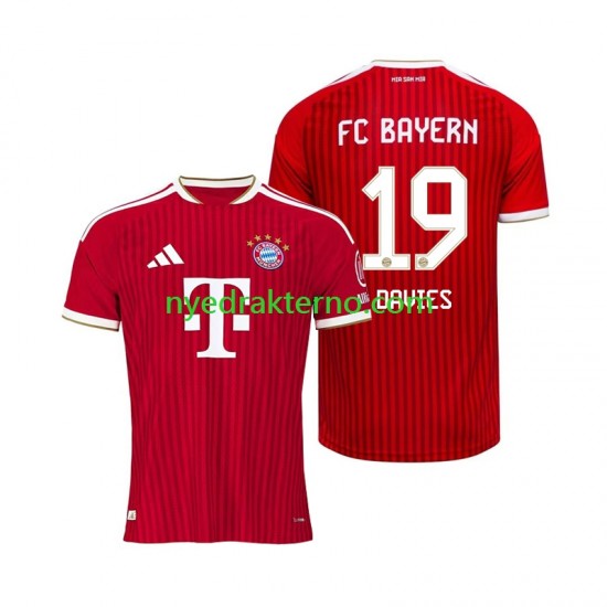 FC Bayern München Fotballdrakt Alphonso Davies 19 Herre Hjemmedraktsett 2026-2027 Kortermet
