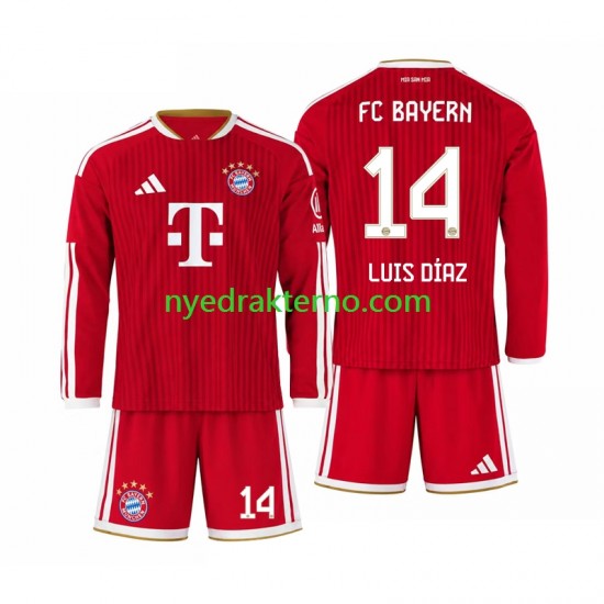 FC Bayern München Fotballdrakt Luis Diaz 14 Barn Hjemmedraktsett 2026-2027 Langermet