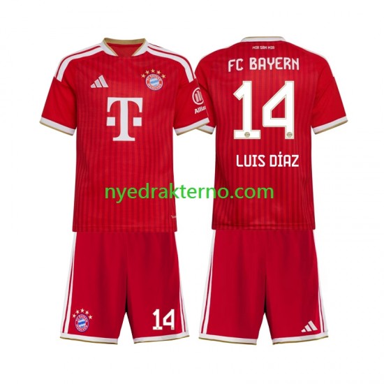 FC Bayern München Fotballdrakt Luis Diaz 14 Barn Hjemmedraktsett 2026-2027 Kortermet