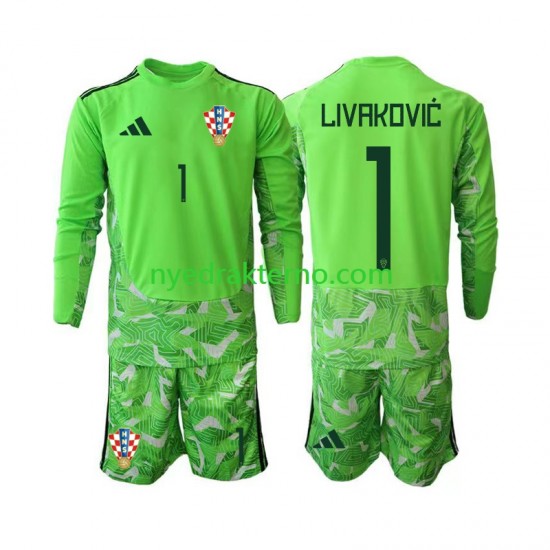 Kroatia Fotballdrakt Dominik Livakovic 25 Keeper Barn Hjemmedraktsett 2026-2027 Langermet