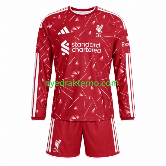 Liverpool Fotballdrakt Barn Hjemmedraktsett 2026-2027 Langermet