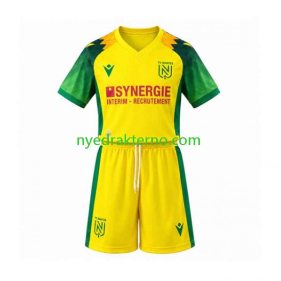 Nantes Fotballdrakt Barn Hjemmedraktsett 2026-2027 Kortermet