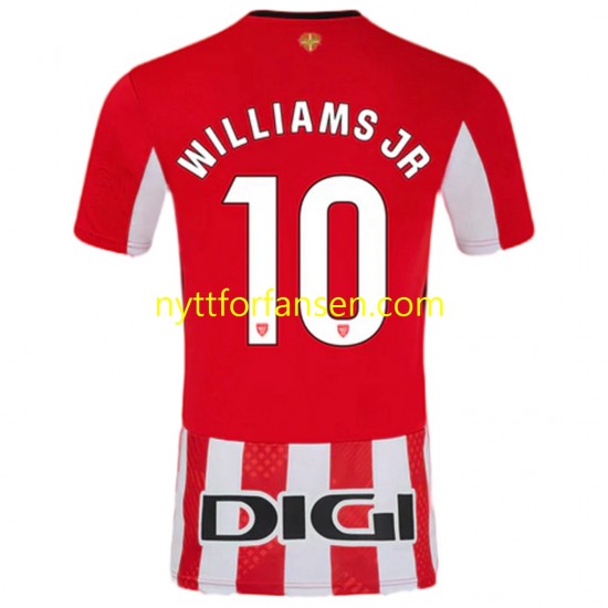Athletic Bilbao Fotballdrakt Williams JR 10 Herre Hjemmedraktsett 2024-2025 Kortermet