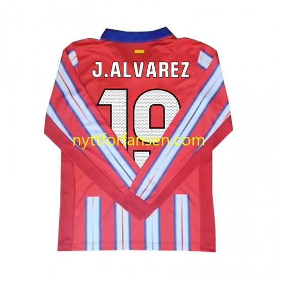 Atlético Madrid Fotballdrakt Julian Alvarez 19 Herre Hjemmedraktsett 2024-2025 Langermet