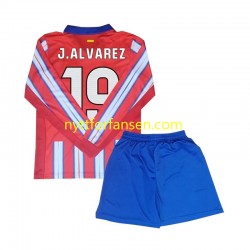 Atlético Madrid Fotballdrakt Julian Alvarez 19 Barn Hjemmedraktsett 2024-2025 Langermet