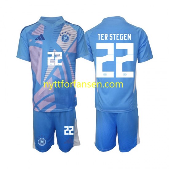Tyskland Fotballdrakt Ter Stegen 22 Keeper Barn Fjerdedraktsett 2024-2025 Kortermet