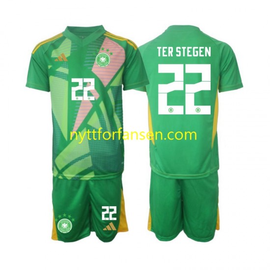 Tyskland Fotballdrakt Ter Stegen 22 Keeper Barn Tredjedraktsett 2024-2025 Kortermet