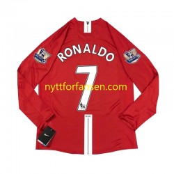 Manchester United Fotballdrakt Cristiano Ronaldo 7 2007 Retro Herre Hjemmedraktsett Langermet