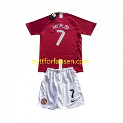 Manchester United Fotballdrakt Cristiano Ronaldo 7 Champion League 2007 Retro Barn Hjemmedraktsett Kortermet