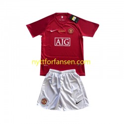 Manchester United Fotballdrakt Champion League 2007 Barn Hjemmedraktsett Kortermet
