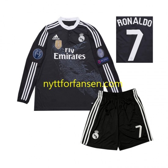 Real Madrid Fotballdrakt Cristiano Ronaldo 7 2014 Retro Barn Tredjedraktsett Langermet