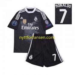 Real Madrid Fotballdrakt Cristiano Ronaldo 7 2014 Retro Barn Tredjedraktsett Kortermet