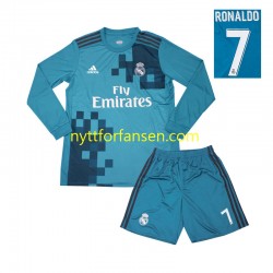 Real Madrid Fotballdrakt Cristiano Ronaldo 7 2017 Retro Barn Tredjedraktsett Langermet