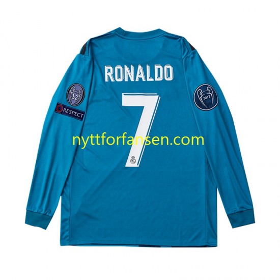 Real Madrid Fotballdrakt Cristiano Ronaldo 7 2017 Retro Barn Tredjedraktsett Langermet