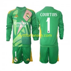 Real Madrid Fotballdrakt Thibaut Courtois 1 Keeper Barn Tredjedraktsett 2024-2025 Langermet
