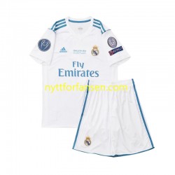Real Madrid Fotballdrakt 2017 Retro Barn Hjemmedraktsett Kortermet