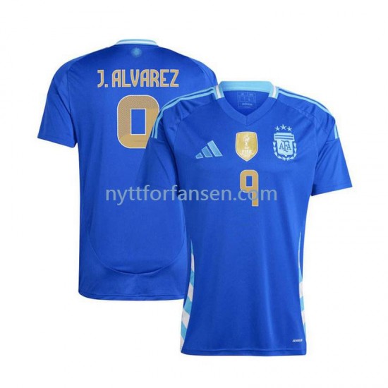 Argentina Fotballdrakt Julian Alvarez 9 Herre Bortedraktsett 2024 Kortermet