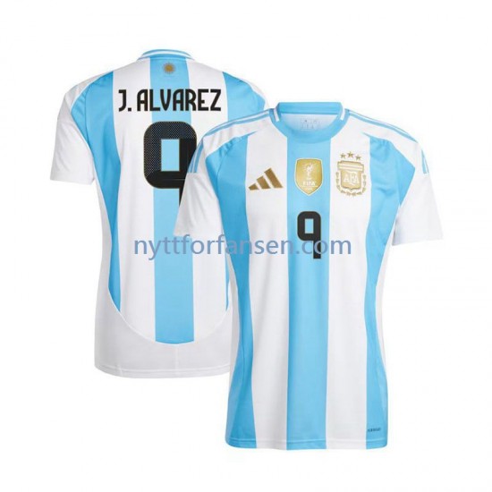 Argentina Fotballdrakt Julian Alvarez 9 Herre Hjemmedraktsett 2024 Kortermet