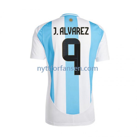 Argentina Fotballdrakt Julian Alvarez 9 Herre Hjemmedraktsett 2024 Kortermet