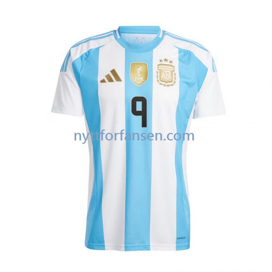 Argentina Fotballdrakt Julian Alvarez 9 Herre Hjemmedraktsett 2024 Kortermet