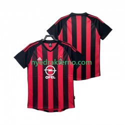 AC Milan Fotballdrakt 2002 2003 Retro Herre Hjemmedraktsett Kortermet