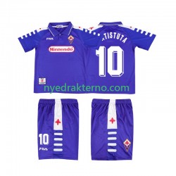 Fiorentina Fotballdrakt RUICOSTA 10 1998 Retro Barn Hjemmedraktsett 1999 Kortermet