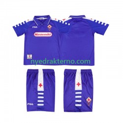 Fiorentina Fotballdrakt 1998 Retro Barn Hjemmedraktsett 1999 Kortermet