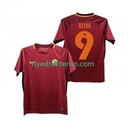 AS Roma Fotballdrakt DZEKO 9 2017-2018 Retro Herre Hjemmedraktsett Kortermet