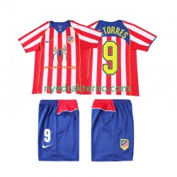 Atlético Madrid Fotballdrakt F TORRES 9 2005 Retro Barn Hjemmedraktsett 2004 Kortermet